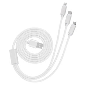 Càble USB 3 en 1 Blanc