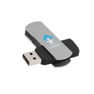 clè USB pivotante metal brosse