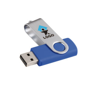 clè USB plastique bleue