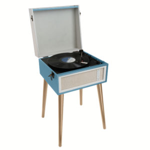 Tourne disque compatible BluetoothÆ bleu