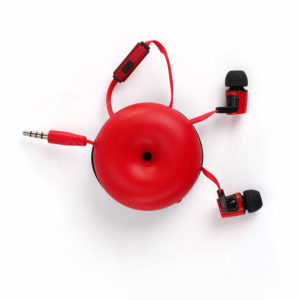 Ecouteurs rouge et noir