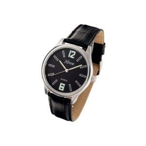 Montre homme cuir noir, cadran noir