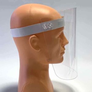 Visière de protection en plastique transparent et souple