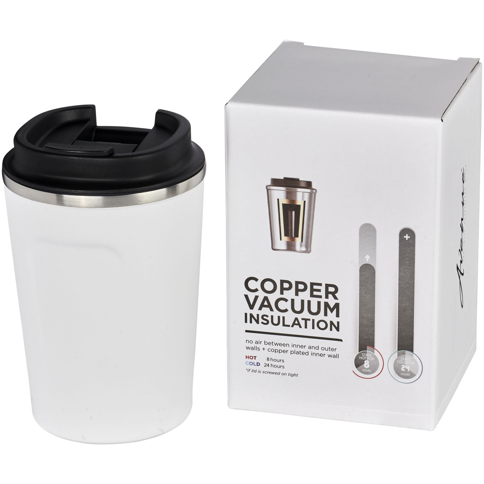 Gobelet avec isolation par le vide et couche de cuivre 360ml étanche Thor Gobelet avec isolation par le vide et couche de cuivre 360ml étanche Thor – vue 3