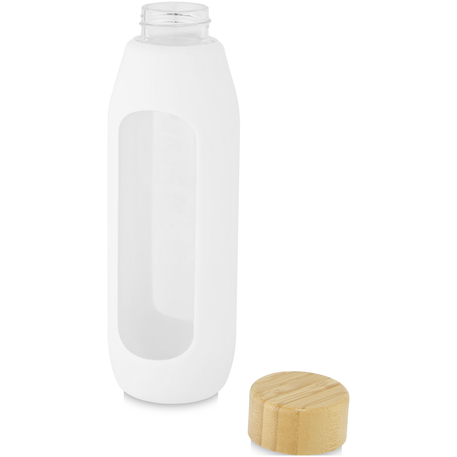 Bouteille Tidan de 600 ml en verre borosilicate avec grip en silicone Bouteille Tidan de 600 ml en verre borosilicate avec grip en silicone – vue 2