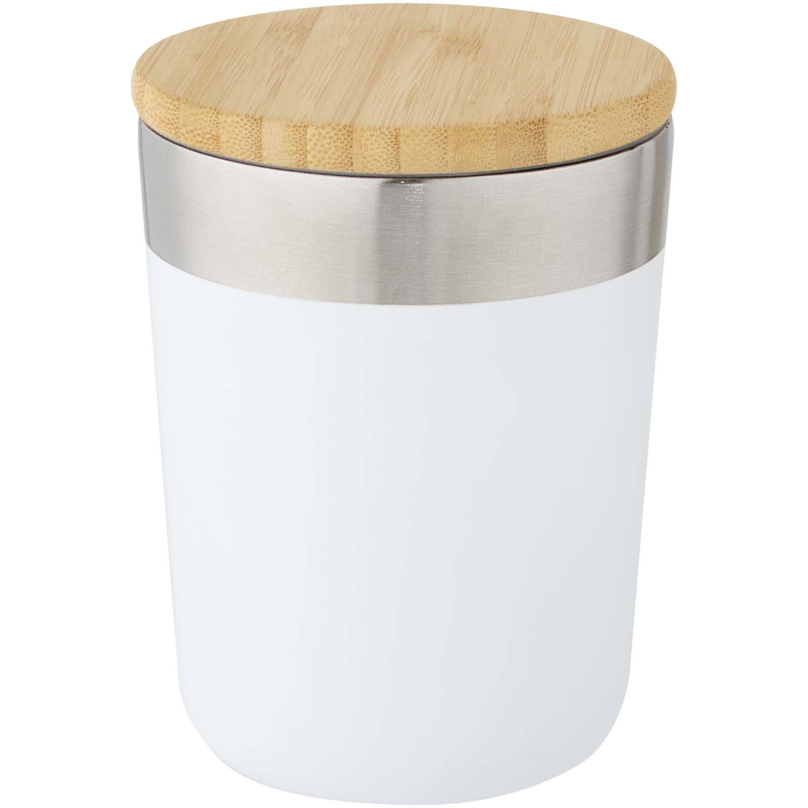 Gobelet Lagan de 330 ml en acier inoxydable avec isolation par le vide et couche de cuivre, avec couvercle en bambou Gobelet Lagan de 330 ml en acier inoxydable avec isolation par le vide et couche de cuivre, avec couvercle en bambou