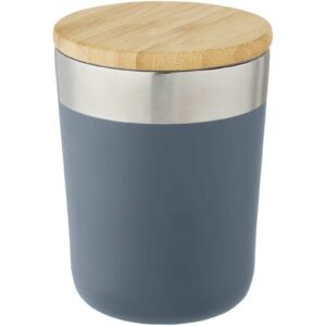 Gobelet Lagan de 330 ml en acier inoxydable avec isolation par le vide et couche de cuivre, avec couvercle en bambou – vue 3