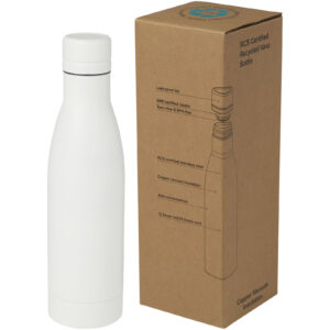 Bouteille isotherme Vasa en acier inoxydable recyclé certifié RCS de 500 ml avec isolation par le vide et couche de cuivre