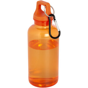 Bouteille d’eau Oregon de 400 ml en plastique recyclé avec mousqueton – vue 4