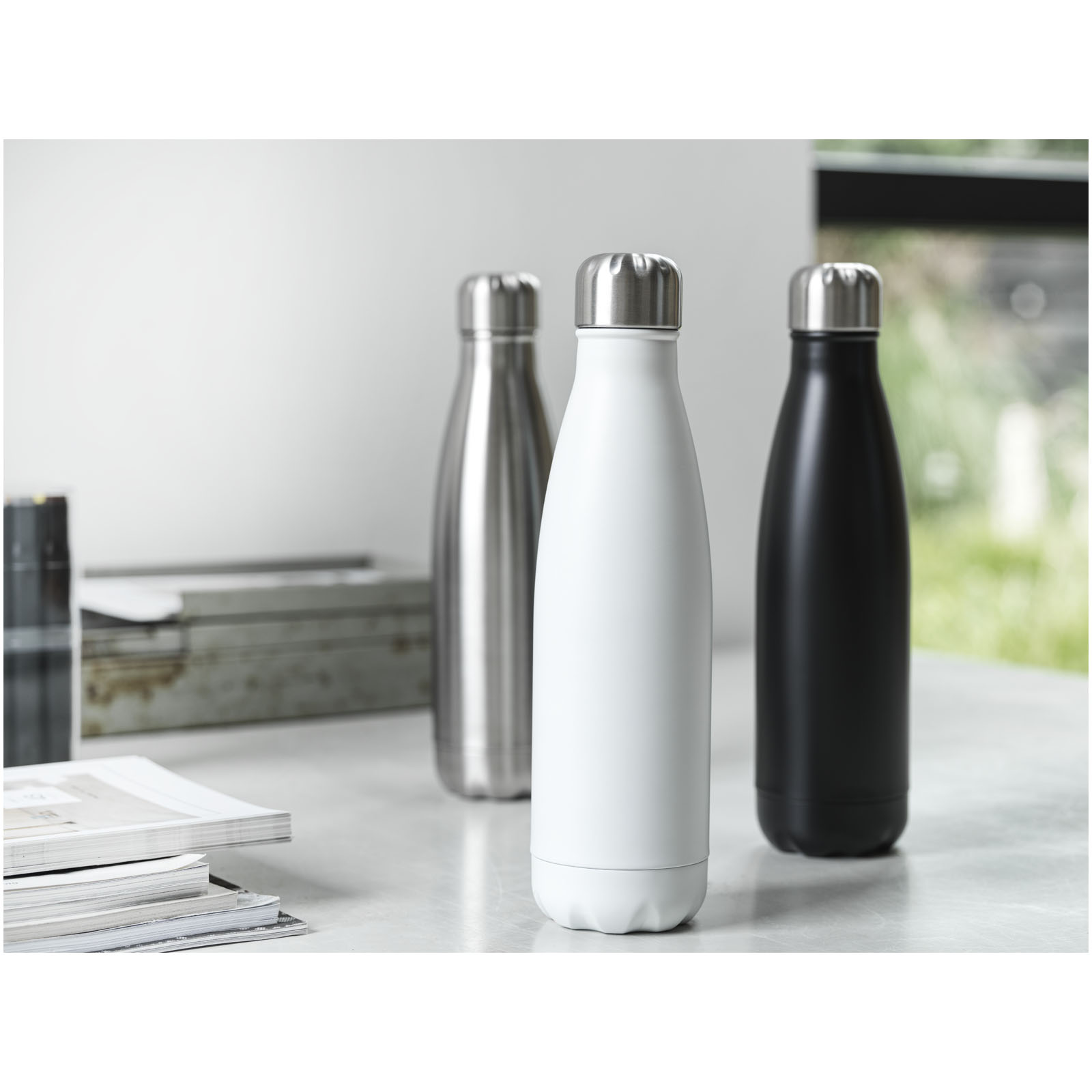 Bouteille isotherme sous vide Cove de 500 ml en cuivre et acier inoxydable recyclé certifié RCS Bouteille isotherme sous vide Cove de 500 ml en cuivre et acier inoxydable recyclé certifié RCS – vue 2