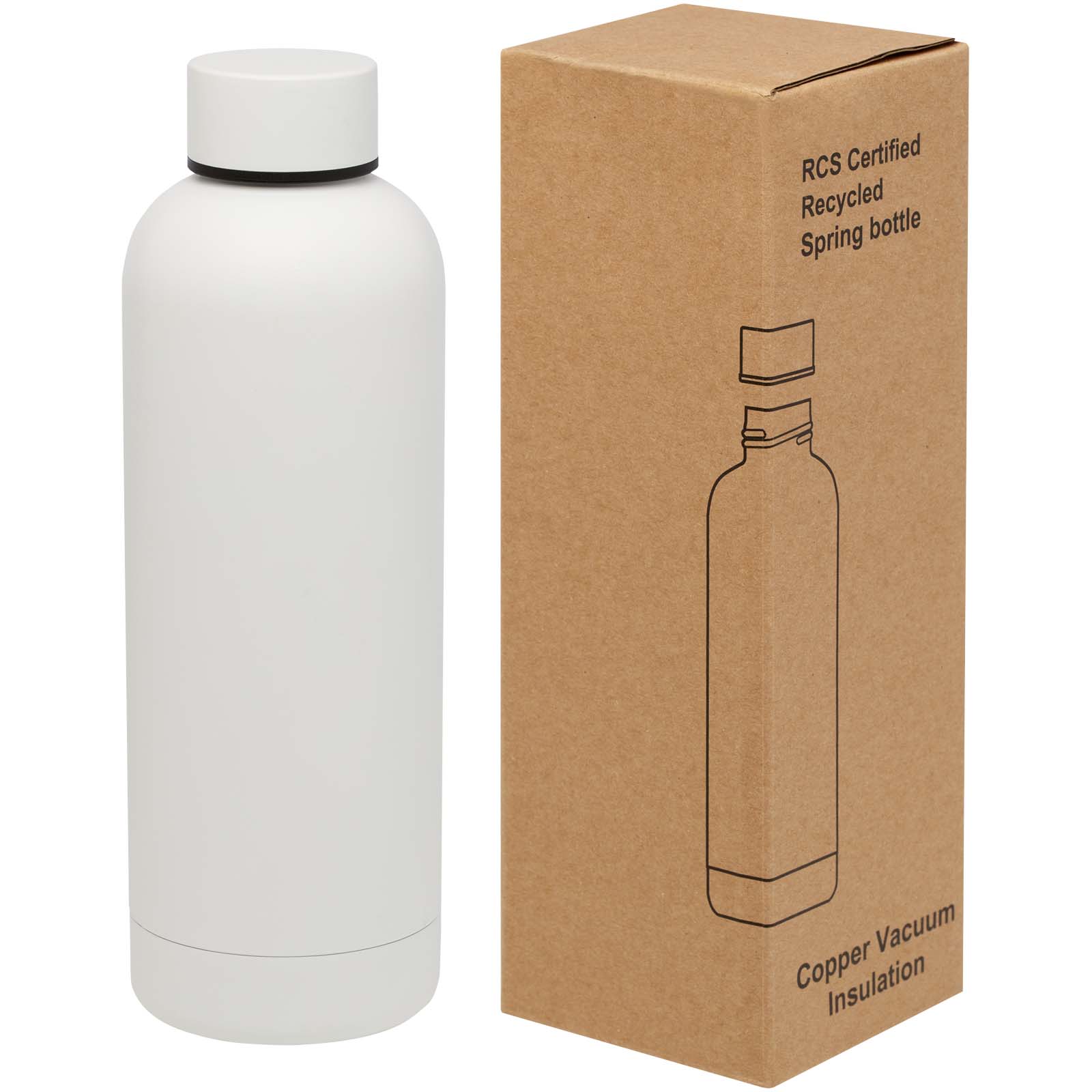 Bouteille isotherme avec isolation par le vide Spring 500 ml en cuivre inoxydable recyclé certifié RCS Bouteille isotherme avec isolation par le vide Spring 500 ml en cuivre inoxydable recyclé certifié RCS