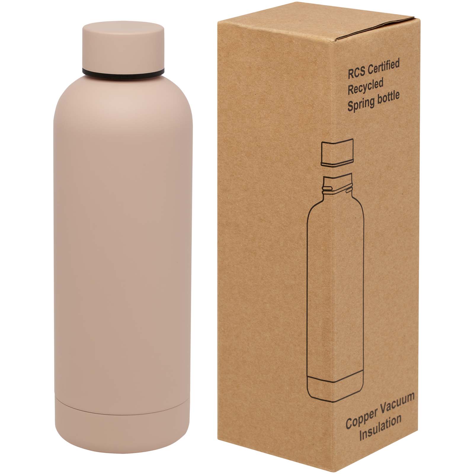 Bouteille isotherme avec isolation par le vide Spring 500 ml en cuivre inoxydable recyclé certifié RCS Bouteille isotherme avec isolation par le vide Spring 500 ml en cuivre inoxydable recyclé certifié RCS – vue 3