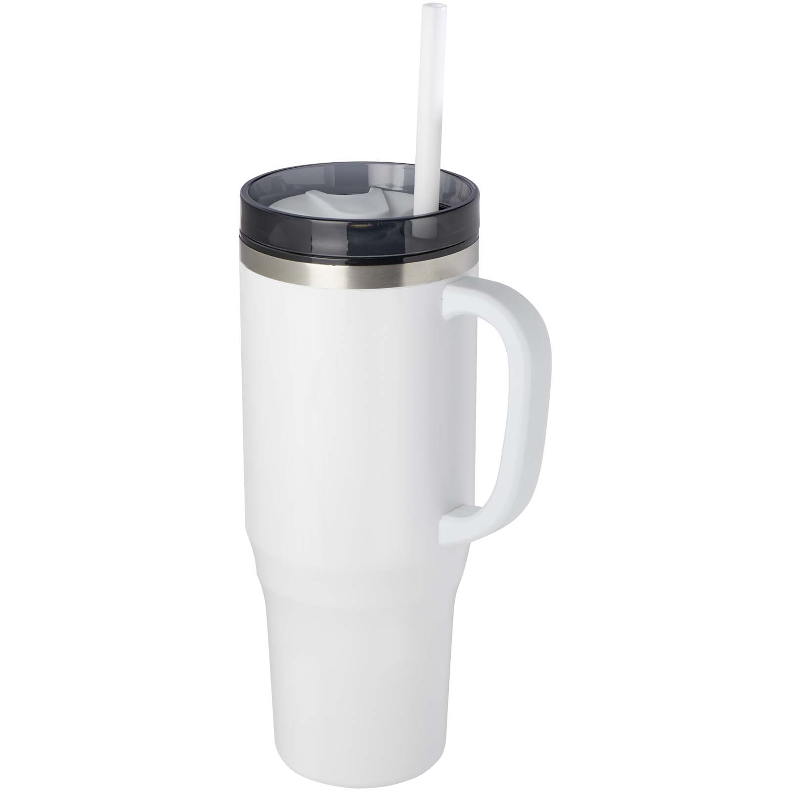 Mug isotherme Melbourne 1200 ml certifié RCS avec paille Mug isotherme Melbourne 1200 ml certifié RCS avec paille