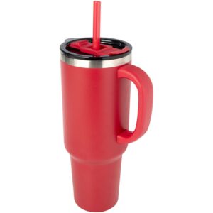 Mug Sydney 1200 ml double paroi certifié RCS avec isolation par le vide et couche de cuivre avec paille – vue 3