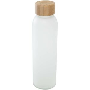 Bouteille en verre sodocalcique mat Lume de 500 ml avec couvercle en bambou