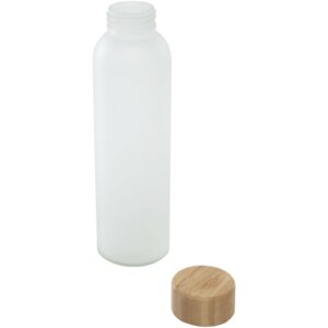 Bouteille en verre sodocalcique mat Lume de 500 ml avec couvercle en bambou – vue 2