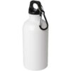 Bouteille d’eau Oregon de 400 ml simple paroi en acier recyclé certifié RCS avec mousqueton