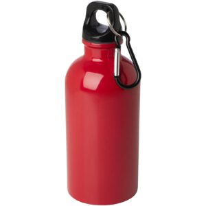 Bouteille d&rsquo;eau Oregon de 400 ml simple paroi en acier recyclé certifié RCS avec mousqueton – vue 4
