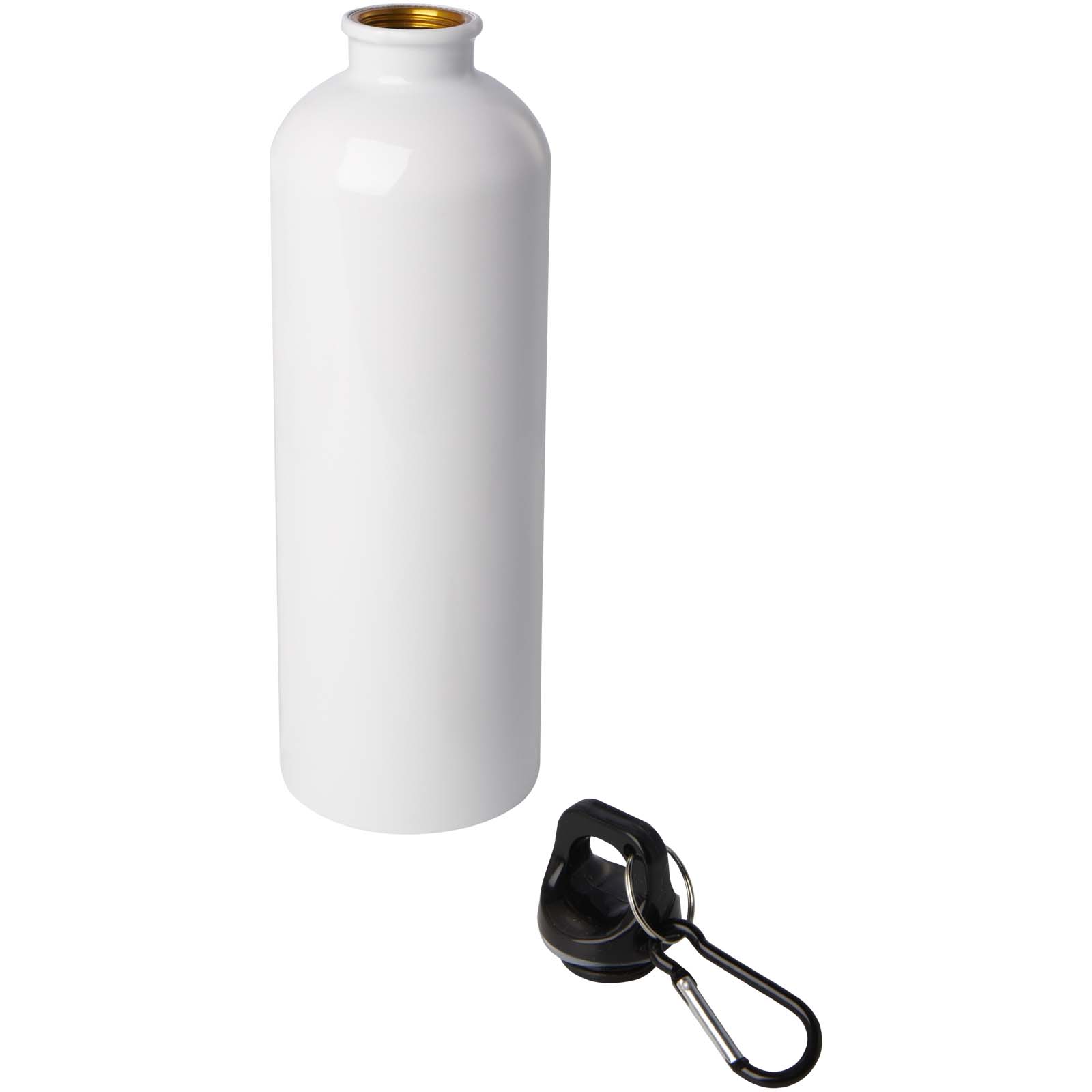 Bouteille d’eau Oregon de 750 ml simple paroi en acier recyclé certifié RCS avec mousqueton Bouteille d’eau Oregon de 750 ml simple paroi en acier recyclé certifié RCS avec mousqueton – vue 2