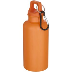 Bouteille d’eau Oregon de 400 ml en plastique recyclé uni certifié RCS avec mousqueton – vue 2