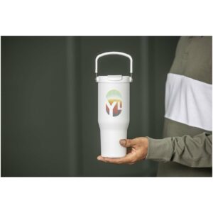 Gobelet avec isolation sous vide Bronx en cuivre et acier inoxydable recyclé certifié RCS Bronx de 900 ml avec couvercle à do – vue 2