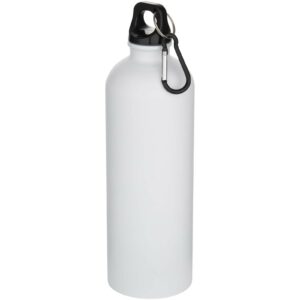 Bouteille d’eau Oregon de 750 ml en acier inoxydable à simple paroi certifiée RCS, recyclé mat avec mousqueton