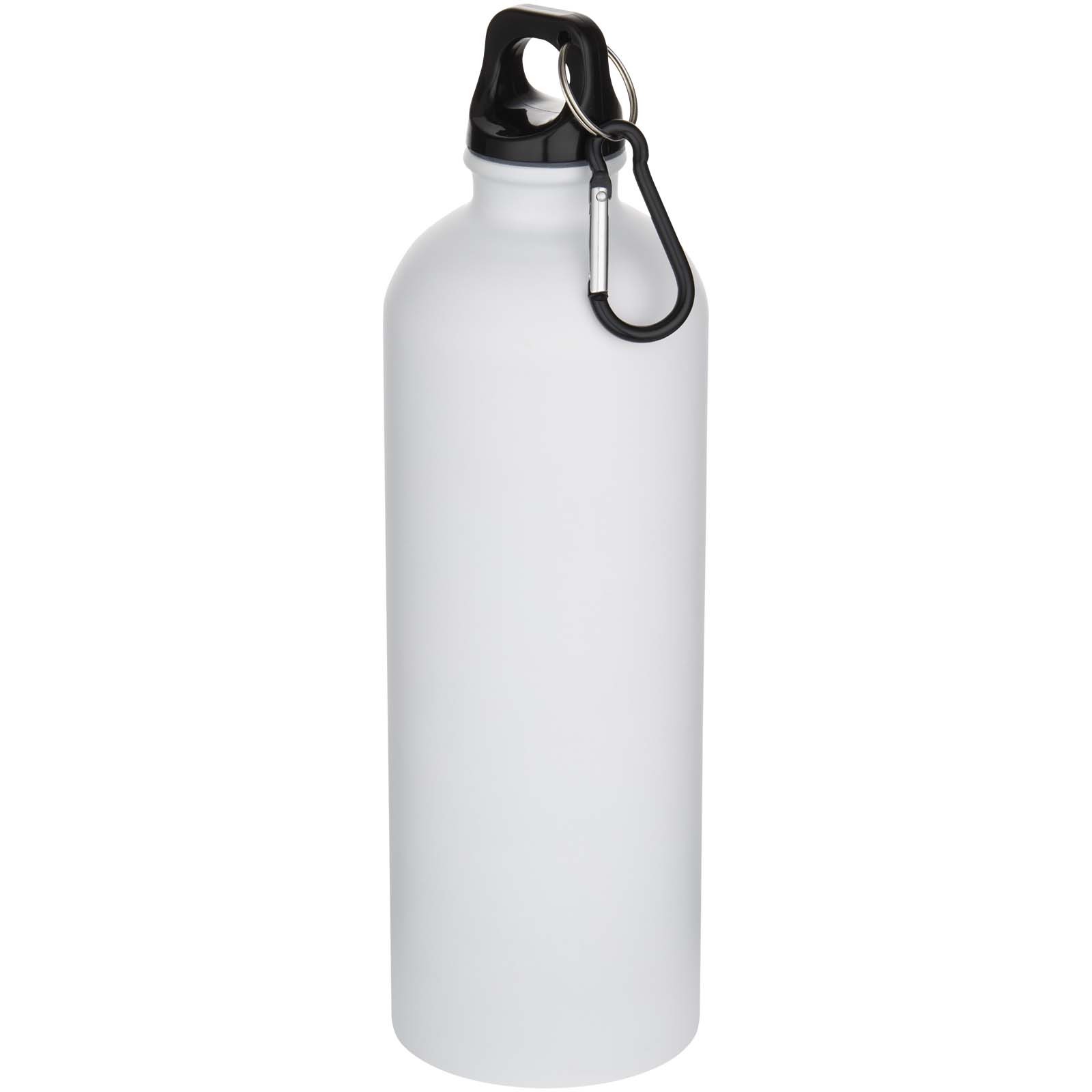 Bouteille d’eau Oregon de 750 ml en acier inoxydable à simple paroi certifiée RCS, recyclé mat avec mousqueton Bouteille d’eau Oregon de 750 ml en acier inoxydable à simple paroi certifiée RCS, recyclé mat avec mousqueton