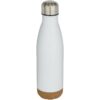 Bouteille d’eau Cove de 500 ml en acier inoxydable isolée sous vide et à double paroi avec détails en liège