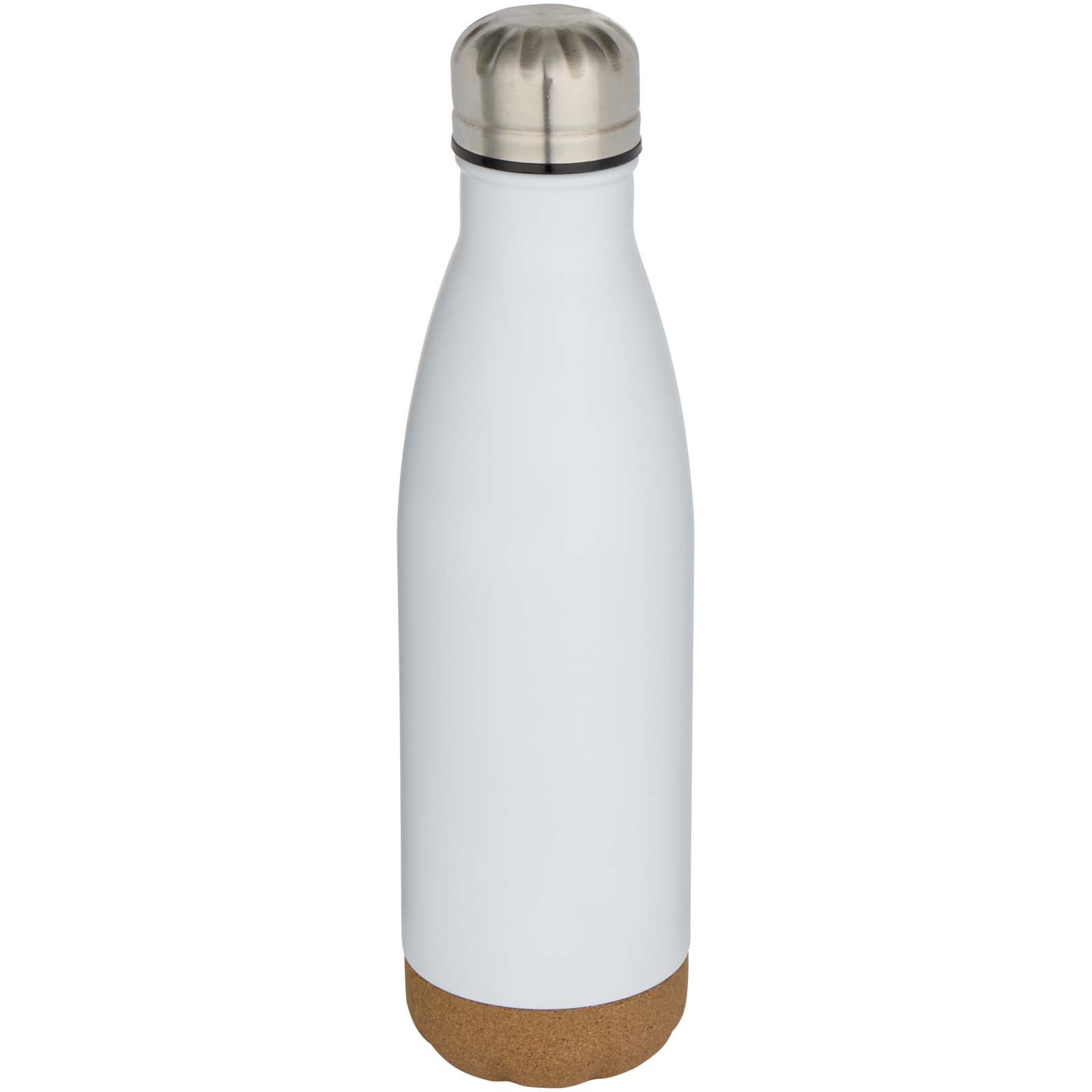 Bouteille d’eau Cove de 500 ml en acier inoxydable isolée sous vide et à double paroi avec détails en liège Bouteille d’eau Cove de 500 ml en acier inoxydable isolée sous vide et à double paroi avec détails en liège