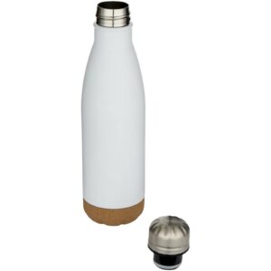 Bouteille d’eau Cove de 500 ml en acier inoxydable isolée sous vide et à double paroi avec détails en liège – vue 2
