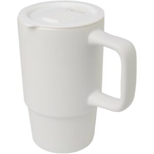 Mug Carter en céramique de 450 ml avec couvercle en plastique
