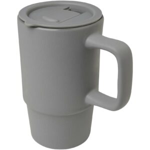 Mug Carter en céramique de 450 ml avec couvercle en plastique – vue 3