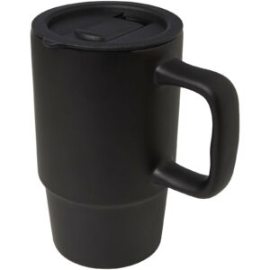 Mug Carter en céramique de 450 ml avec couvercle en plastique – vue 4