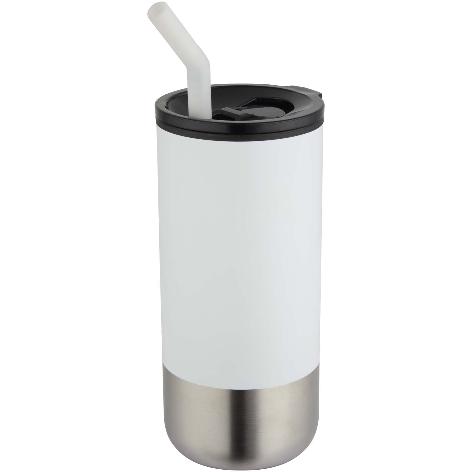 Gobelet isotherme Grayson 480 ml certifié RCS avec paille en silicone Gobelet isotherme Grayson 480 ml certifié RCS avec paille en silicone