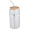 Pot de 500 ml en verre borosilicate Mirage simple paroi avec couvercle en bambou