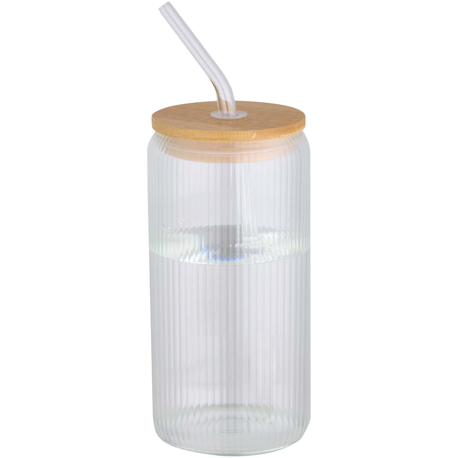 Pot de 500 ml en verre borosilicate Mirage simple paroi avec couvercle en bambou Pot de 500 ml en verre borosilicate Mirage simple paroi avec couvercle en bambou