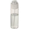 Bouteille d’eau Theron de 700 ml en plastique recyclé RCS, avec bouchon double fonction et paille rabattable