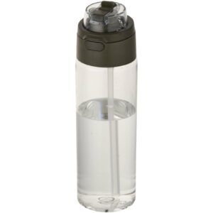 Bouteille d’eau Theron de 700 ml en plastique recyclé RCS, avec bouchon double fonction et paille rabattable – vue 4