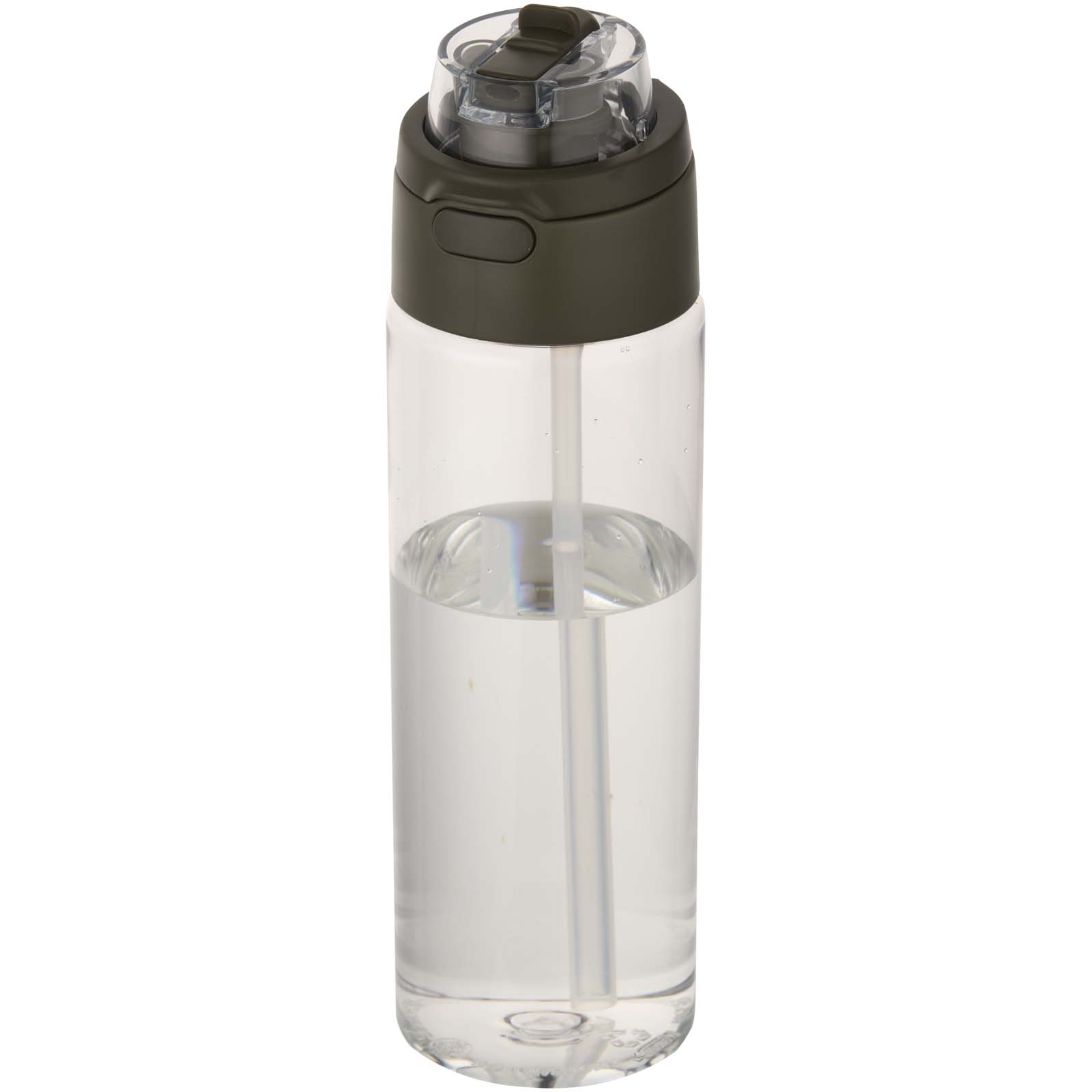 Bouteille d’eau Theron de 700 ml en plastique recyclé RCS, avec bouchon double fonction et paille rabattable Bouteille d’eau Theron de 700 ml en plastique recyclé RCS, avec bouchon double fonction et paille rabattable – vue 4