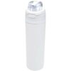 Bouteille d’eau Theron 800 ml en acier inoxydable à simple paroi recyclé RCS, avec bouchon à double fonction et paille rabatt
