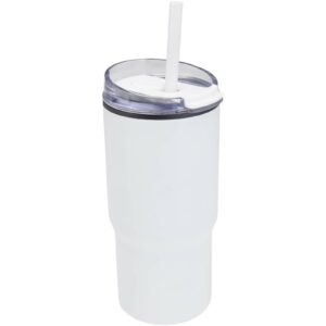 Gobelet isotherme à double paroi Westin 540 ml en RCS recyclé, avec paille