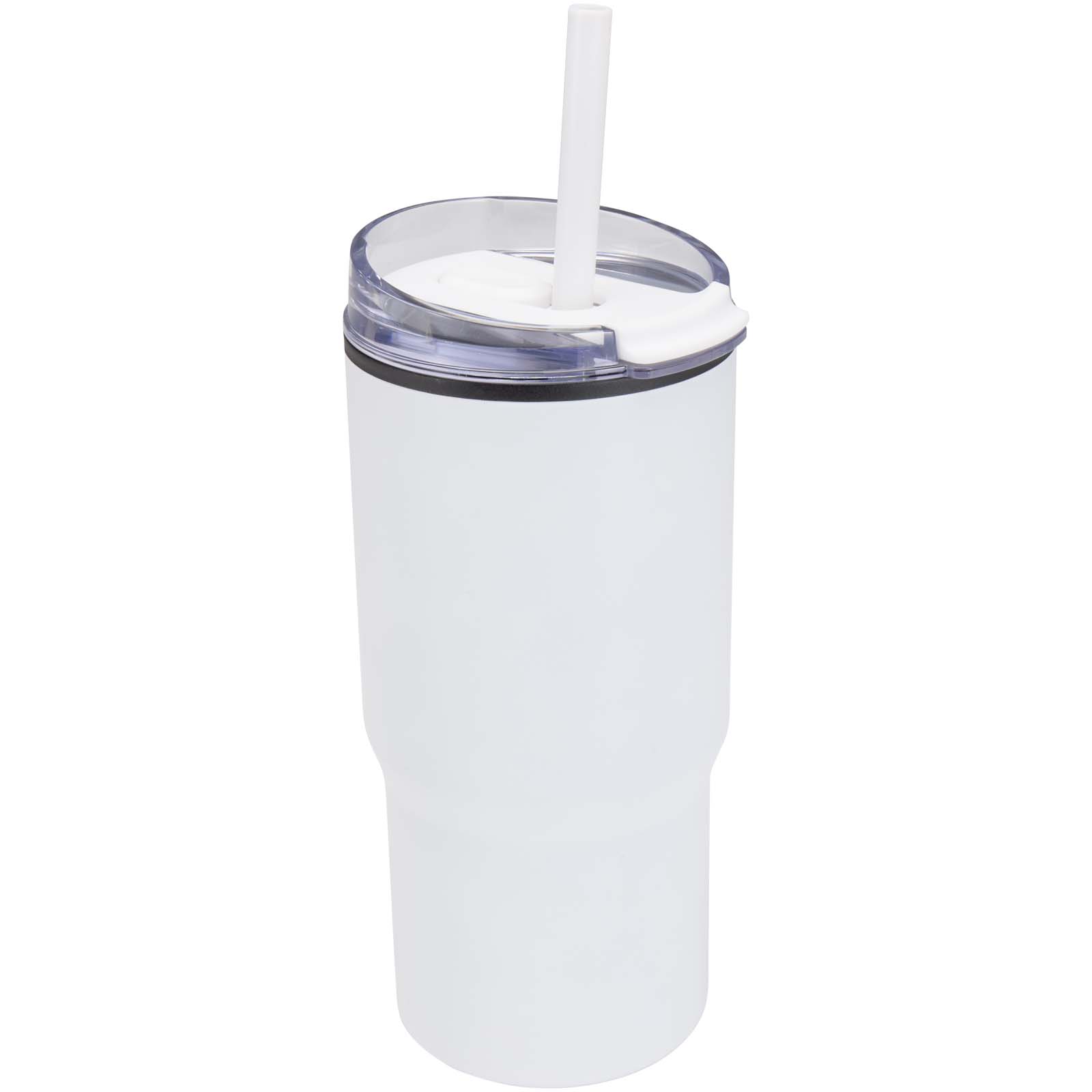 Gobelet isotherme à double paroi Westin 540 ml en RCS recyclé, avec paille Gobelet isotherme à double paroi Westin 540 ml en RCS recyclé, avec paille