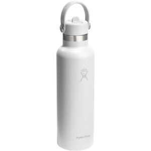 Gourde isotherme en acier inoxydable Hydro Flask à goulot standard, 621 ml, avec bouchon à paille
