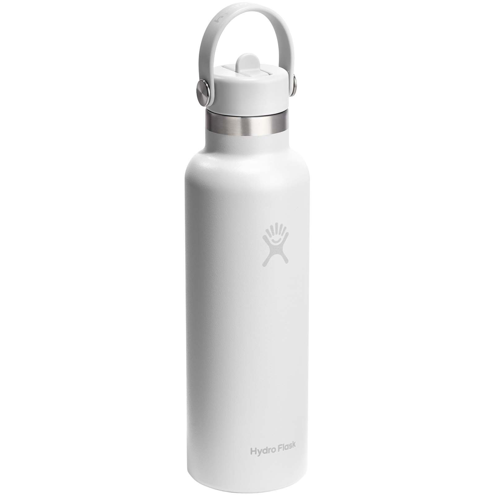 Gourde isotherme en acier inoxydable Hydro Flask à goulot standard, 621 ml, avec bouchon à paille Gourde isotherme en acier inoxydable Hydro Flask à goulot standard, 621 ml, avec bouchon à paille