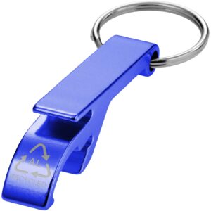 Ouvre-bouteille et canette Tao en aluminium recyclé certifié RCS avec porte-clés – vue 3