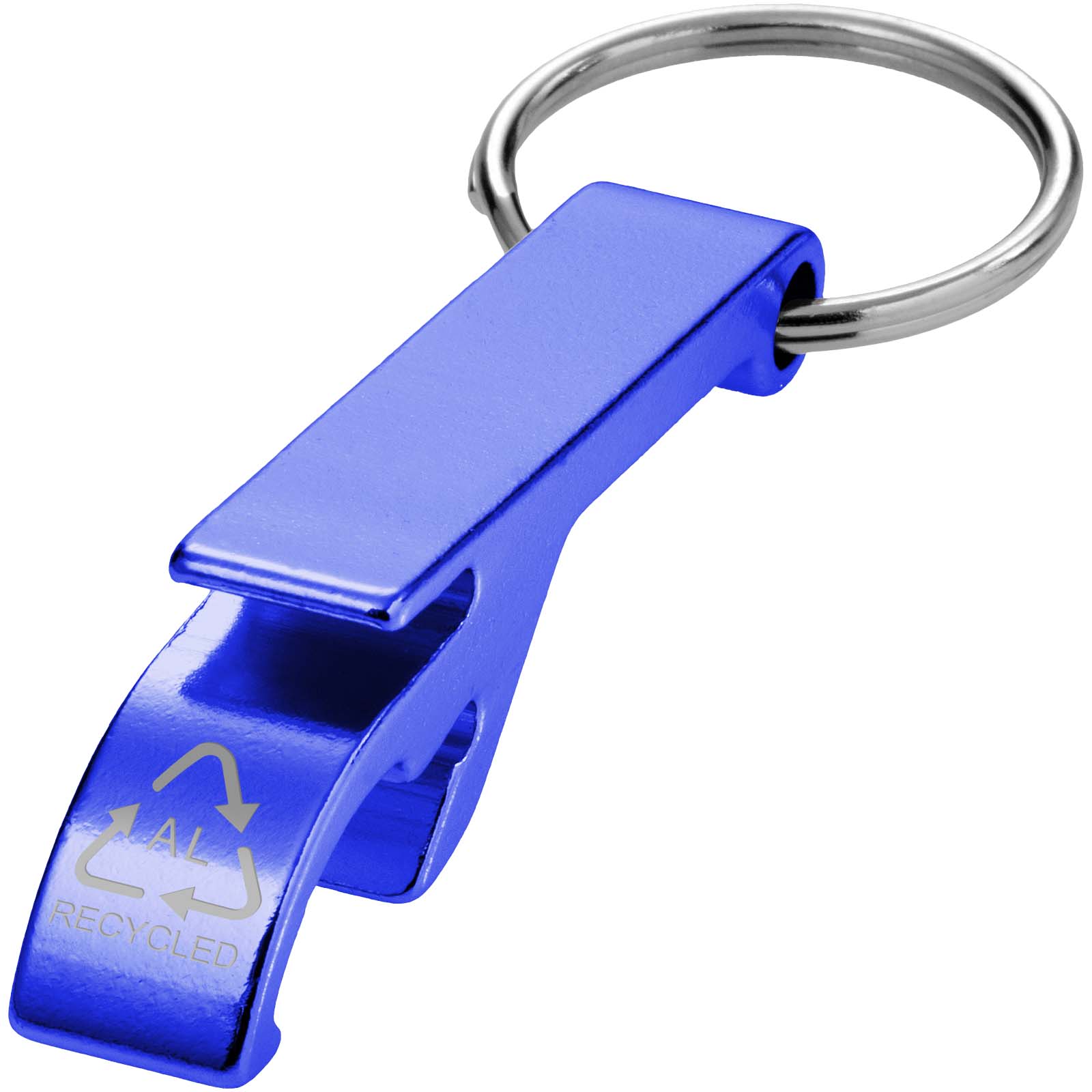 Ouvre-bouteille et canette Tao en aluminium recyclé certifié RCS avec porte-clés Ouvre-bouteille et canette Tao en aluminium recyclé certifié RCS avec porte-clés – vue 3