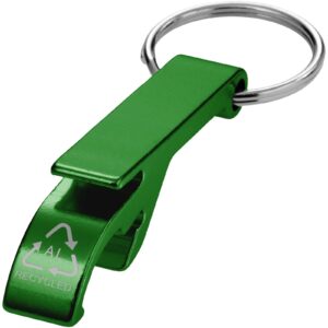 Ouvre-bouteille et canette Tao en aluminium recyclé certifié RCS avec porte-clés – vue 4