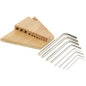 Trousse à outils Allen en bambou à clé hexagonale – vue 2