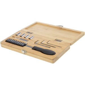 Ensemble d&rsquo;outils Rivet 19 pièces en bambou/plastique recyclé