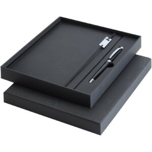 Ensemble carnet à couverture rigide A5 et stylo roller Legato Elegance – vue 4